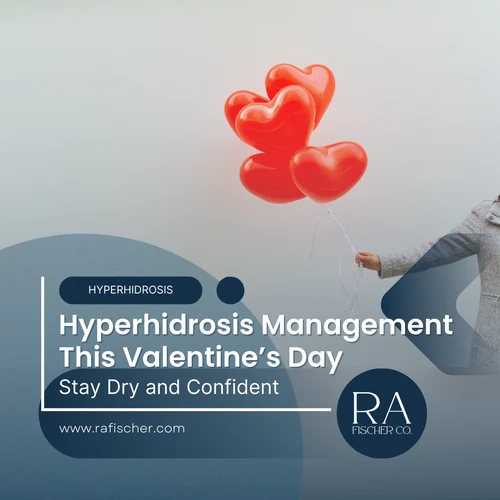 Blog cover image for blog article "Hyperhidrosis Management This Valentine’s Day: Stay Dry and Confident" | Don’t let hyperhidrosis ruin your Valentine’s Day. Discover practical tips, home remedies, and effective treatments like iontophoresis for confident, sweat-free celebrations.