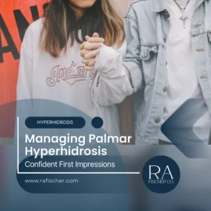 Blog cover image for blog article "Managing Palmar Hyperhidrosis When Meeting the Parents: Confident First Impressions" | Learn how to manage palmar hyperhidrosis before meeting your partner's parents. From antiperspirants to iontophoresis, discover practical solutions for confident first impressions.