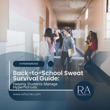 Blog cover image for blog article "Back-to-School Sweat Survival Guide: Helping Students Manage Hyperhidrosis" | Prepare your child for school with this back-to-school sweat survival guide for hyperhidrosis. Discover tips, backpack essentials, and effective at-home treatments like iontophoresis.