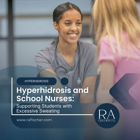 Blog cover image for blog article "Hyperhidrosis and School Nurses: Supporting Students with Excessive Sweating" | Learn how school nurses can identify and support students with hyperhidrosis. Discover the signs, impacts on mental health, and treatment options like iontophoresis.