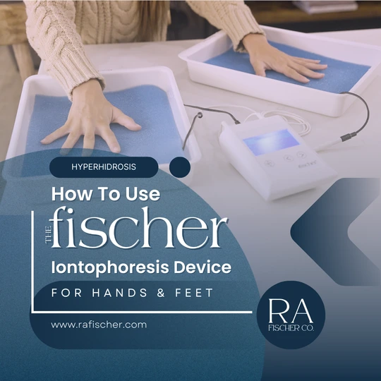 Blog cover image for blog article "How To Use The Fischer Iontophoresis Device for Hands & Feet: A Step-by-Step Guide" | Learn how to use The Fischer iontophoresis device effectively for hands and feet. This step-by-step guide simplifies hyperhidrosis treatment at home.