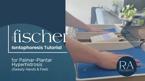 YouTube cover image from RA Fischer Co. for video "The Fischer Iontophoresis Tutorial for Palmar-Plantar Hyperhidrosis (Sweaty Hands & Feet)" | Learn how to use The Fischer iontophoresis device effectively for hands and feet. This step-by-step guide simplifies hyperhidrosis treatment at home.