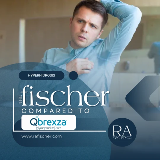 Blog cover image for blog article "The Fischer vs. Qbrexza: Choosing the Best Hyperhidrosis Solution" | Compare Fischer vs Qbrexza for hyperhidrosis treatment. Discover why The Fischer is safer, more affordable, and versatile for hands, feet, and underarms.