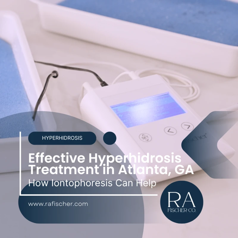 Hyperhidrosis Treatment in Atlanta, GA. Image of The Fischer iontophoresis treatment for effective hyperhidrosis in Atlanta, GA USA. Blog post cover image #2