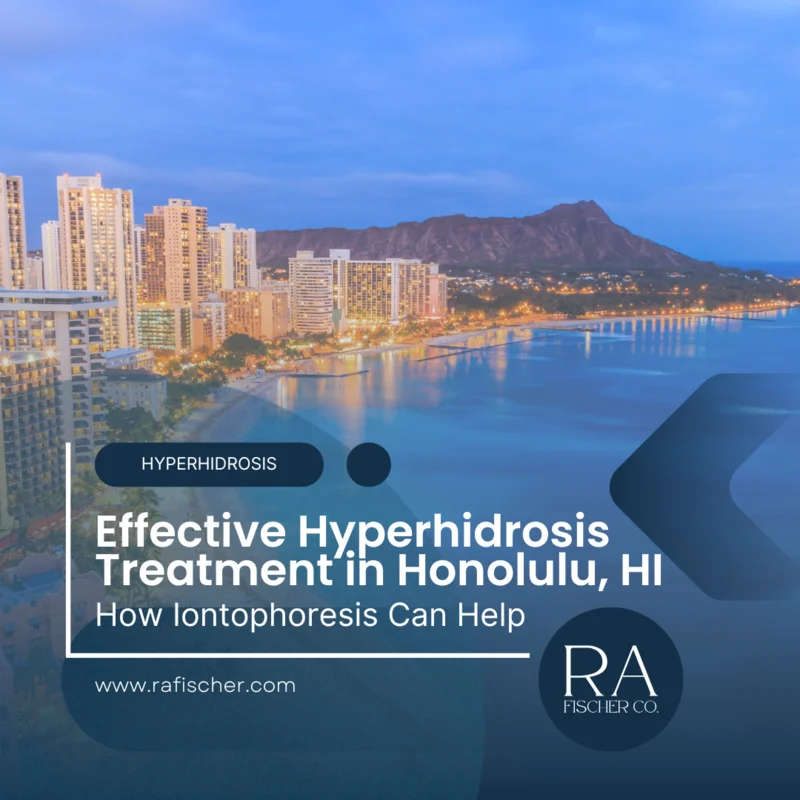 Hyperhidrosis Treatment in Honolulu, Hawaii. Image of The Fischer iontophoresis treatment for effective hyperhidrosis in Honolulu, Hawaii USA. Blog post cover image #1