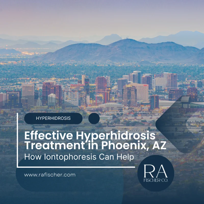 Hyperhidrosis Treatment in Phoenix, Arizona. Image of The Fischer iontophoresis treatment for effective hyperhidrosis in Phoenix, Arizona USA. Blog post cover image #1