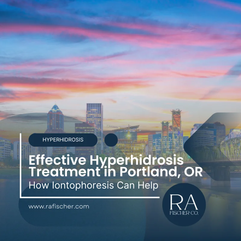 Hyperhidrosis Treatment in Portland, Oregon. Image of The Fischer iontophoresis treatment for effective hyperhidrosis in Portland, Oregon USA. Blog post cover image #1