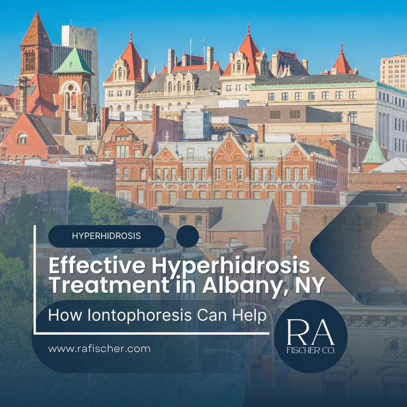 Hyperhidrosis Treatment in Albany, NY. Image of The Fischer iontophoresis treatment for effective hyperhidrosis in Albany, NY USA. Blog post cover image #1