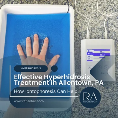 Hyperhidrosis Treatment in Allentown, PA. Image of The Fischer iontophoresis treatment for effective hyperhidrosis in Allentown, PA USA. Blog post cover image #2