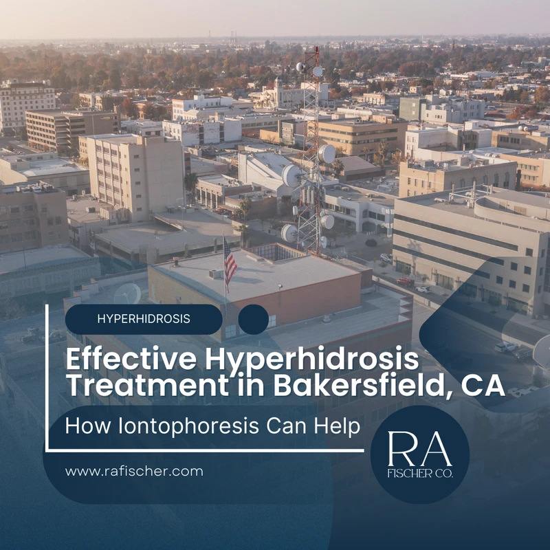 Hyperhidrosis Treatment in Bakersfield, California. Image of The Fischer iontophoresis treatment for effective hyperhidrosis in Bakersfield, California USA. Blog post cover image #1