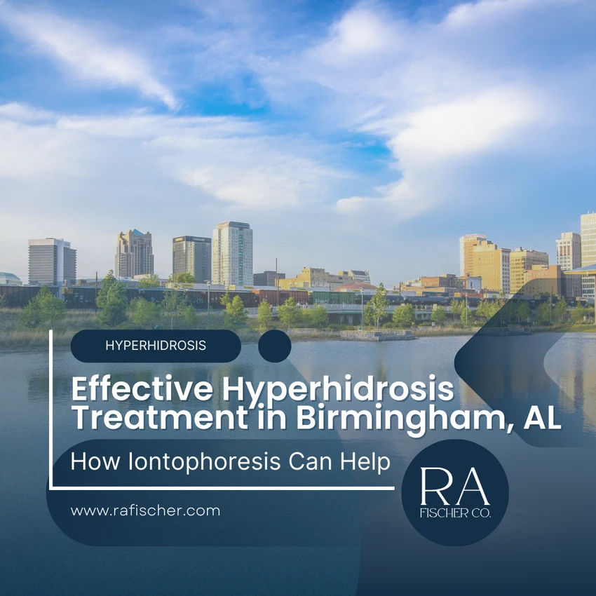 Hyperhidrosis Treatment in Birmingham, Alabama. Image of The Fischer iontophoresis treatment for effective hyperhidrosis in Birmingham, Alabama USA. Blog post cover image #1