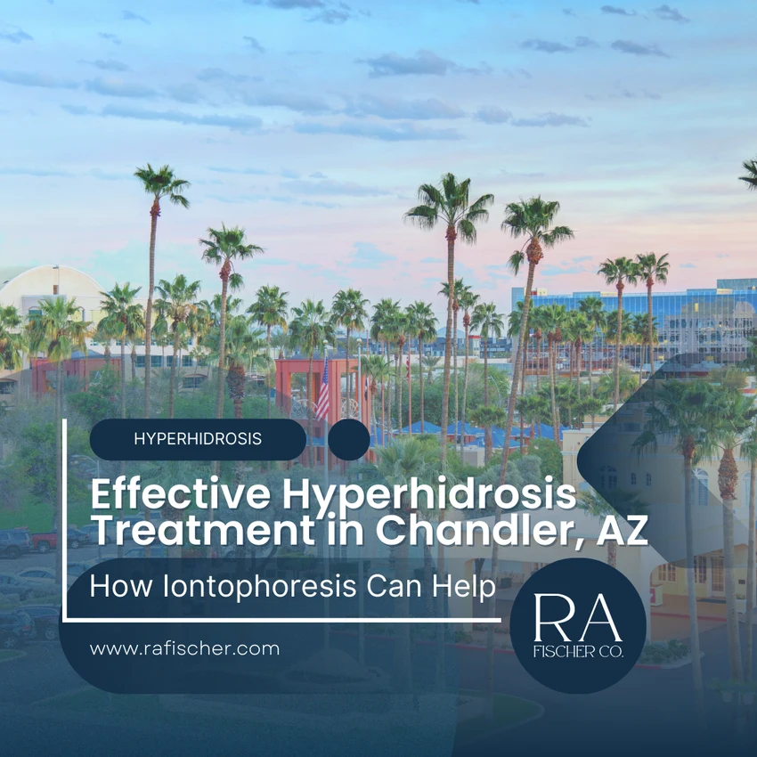 Hyperhidrosis Treatment in Chandler, Arizona. Image of The Fischer iontophoresis treatment for effective hyperhidrosis in Chandler, Arizona USA. Blog post cover image #1