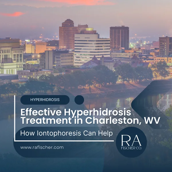 Hyperhidrosis Treatment in Charleston, WV. Image of The Fischer iontophoresis treatment for effective hyperhidrosis in Charleston, WV USA. Blog post cover image #1