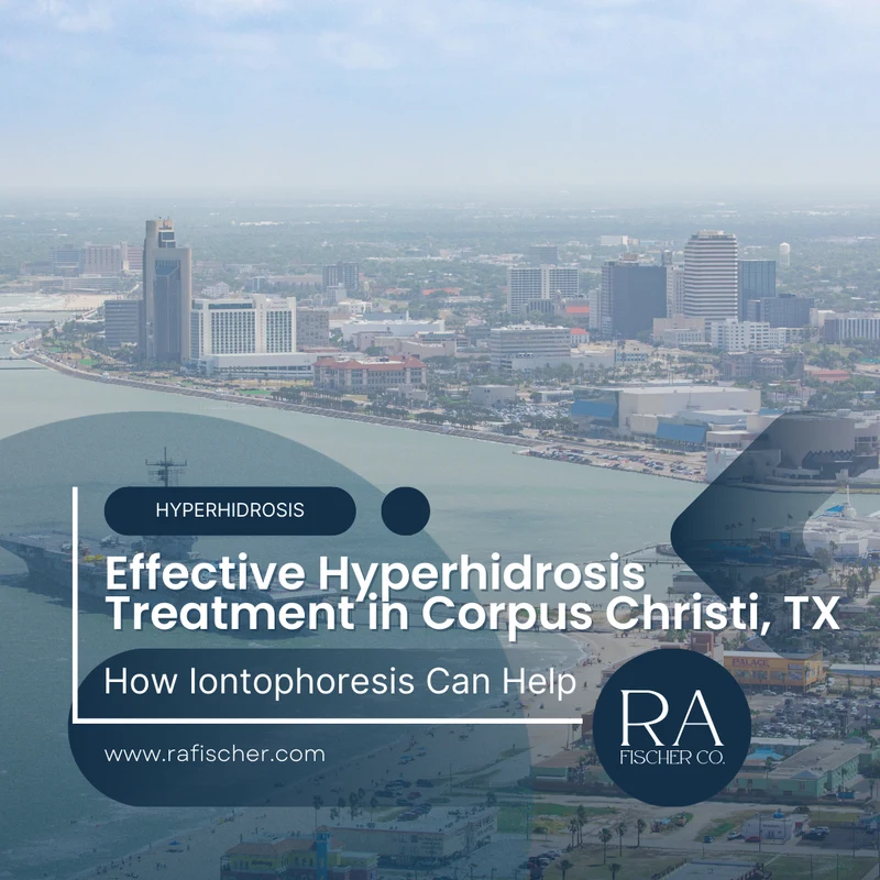 Hyperhidrosis Treatment in Corpus Christi, Texas. Image of The Fischer iontophoresis treatment for effective hyperhidrosis in Corpus Christi, Texas USA. Blog post cover image #1