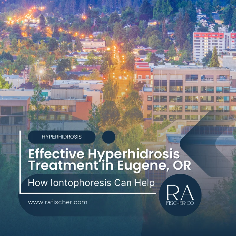 Hyperhidrosis Treatment in Eugene, OR. Image of The Fischer iontophoresis treatment for effective hyperhidrosis in Eugene, OR USA. Blog post cover image #1