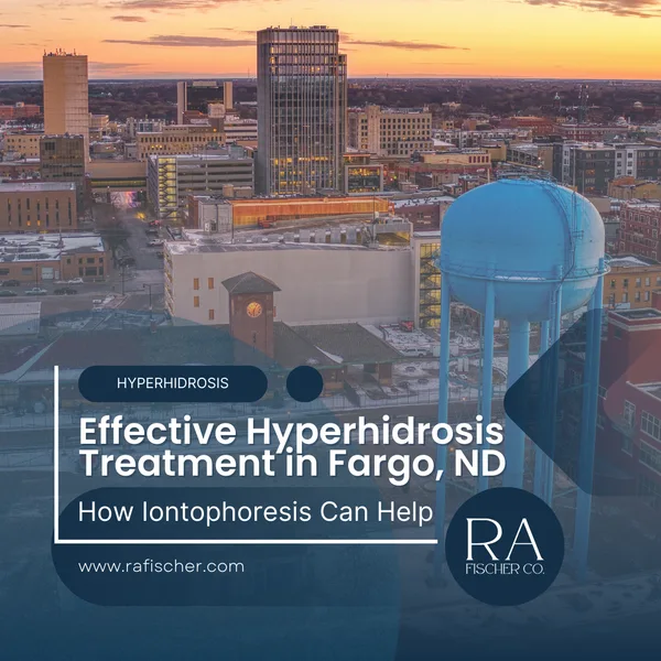 Hyperhidrosis Treatment in Fargo, ND. Image of The Fischer iontophoresis treatment for effective hyperhidrosis in Fargo, ND USA. Blog post cover image #1