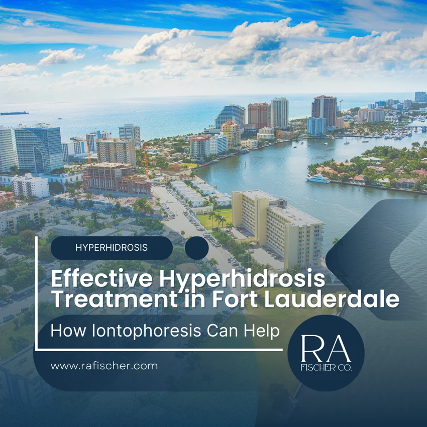 Hyperhidrosis Treatment in Fort Lauderdale, Florida. Image of The Fischer iontophoresis treatment for effective hyperhidrosis in Fort Lauderdale, Florida USA. Blog post cover image #1