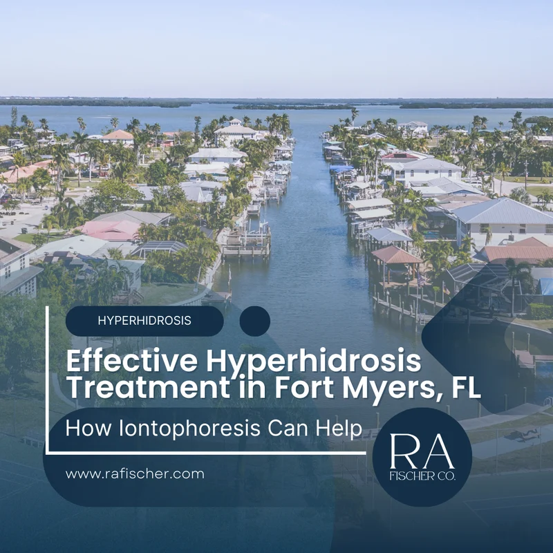 Hyperhidrosis Treatment in Fort Myers, FL. Image of The Fischer iontophoresis treatment for effective hyperhidrosis in Fort Myers, FL USA. Blog post cover image #1