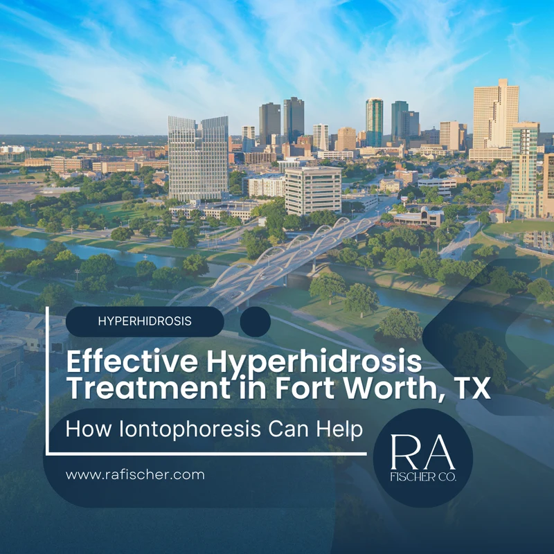 Hyperhidrosis Treatment in Fort Worth, Texas. Image of The Fischer iontophoresis treatment for effective hyperhidrosis in Fort Worth, Texas USA. Blog post cover image #1