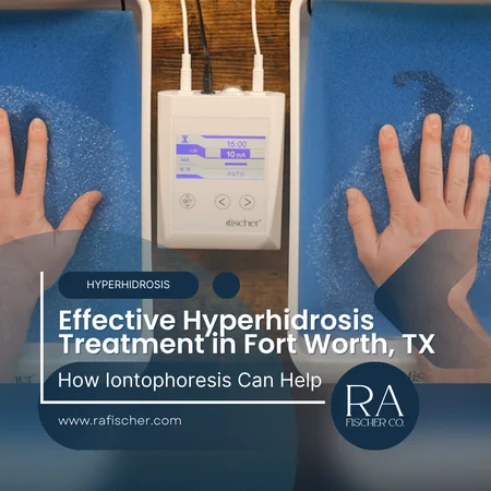 Hyperhidrosis Treatment in Fort Worth, Texas. Image of The Fischer iontophoresis treatment for effective hyperhidrosis in Fort Worth, Texas USA. Blog post cover image #2