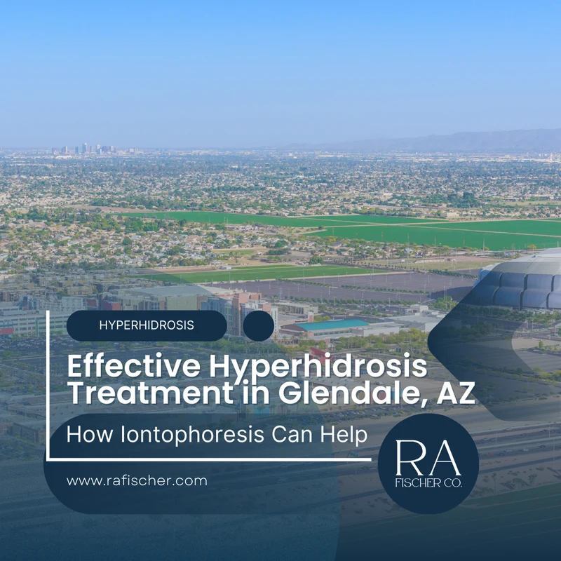 Hyperhidrosis Treatment in Glendale, Arizona. Image of The Fischer iontophoresis treatment for effective hyperhidrosis in Glendale, Arizona USA. Blog post cover image #1