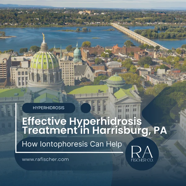 Hyperhidrosis Treatment in Harrisburg, PA. Image of The Fischer iontophoresis treatment for effective hyperhidrosis in Harrisburg, PA USA. Blog post cover image #1