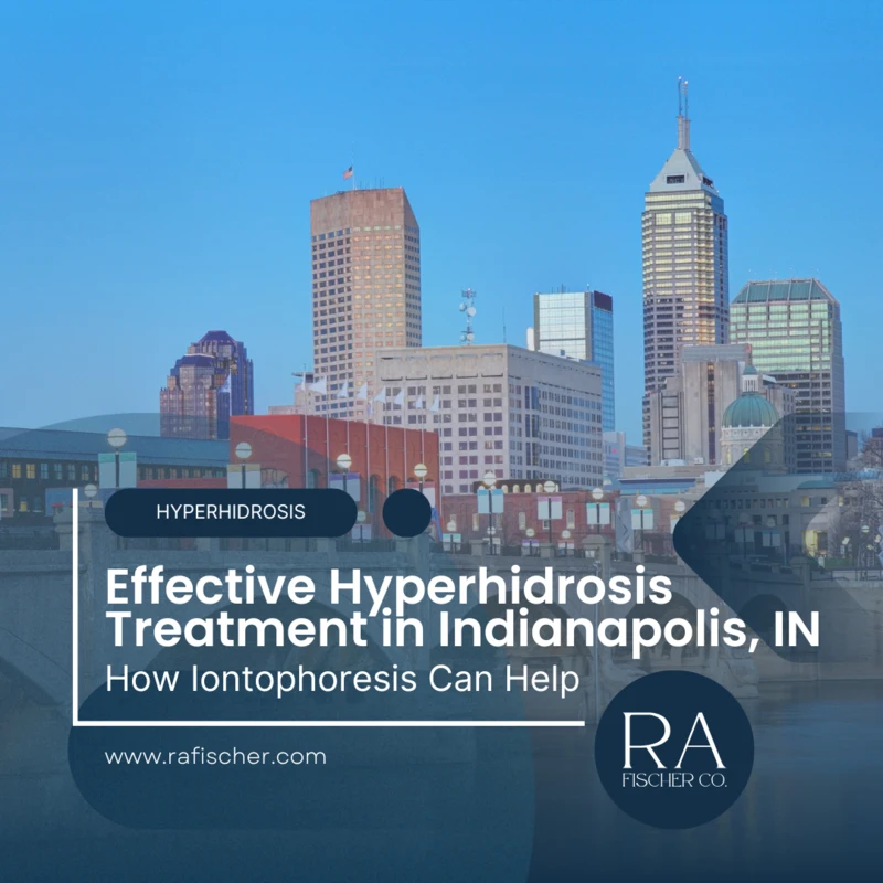 Hyperhidrosis Treatment in Indianapolis, Indiana. Image of The Fischer iontophoresis treatment for effective hyperhidrosis in Indianapolis, Indiana USA. Blog post cover image #1