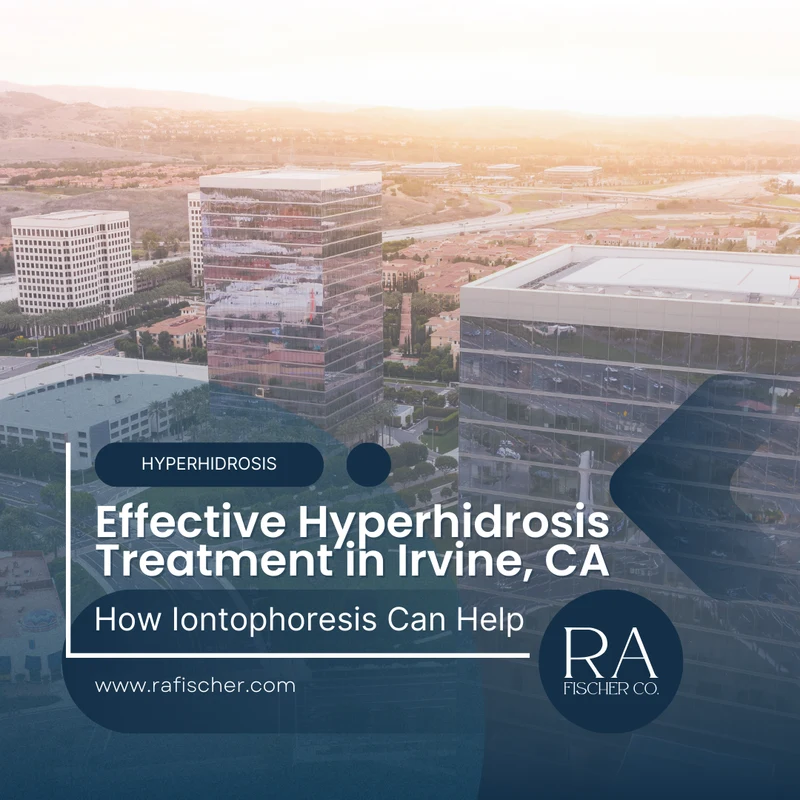 Hyperhidrosis Treatment in Irvine, California. Image of The Fischer iontophoresis treatment for effective hyperhidrosis in Irvine, California USA. Blog post cover image #1