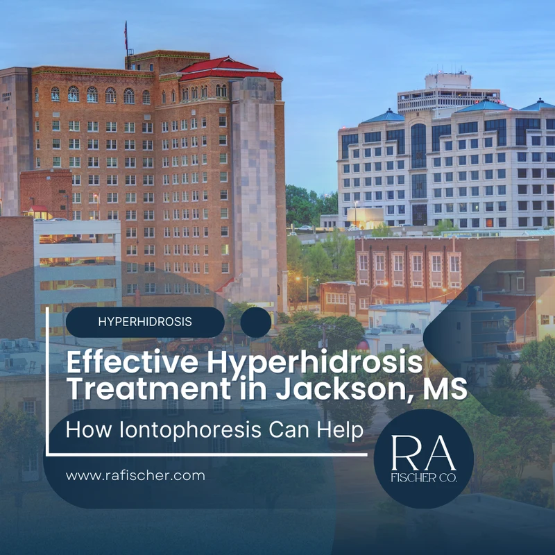 Hyperhidrosis Treatment in Jackson , MS. Image of The Fischer iontophoresis treatment for effective hyperhidrosis in Jackson , MS USA. Blog post cover image #1