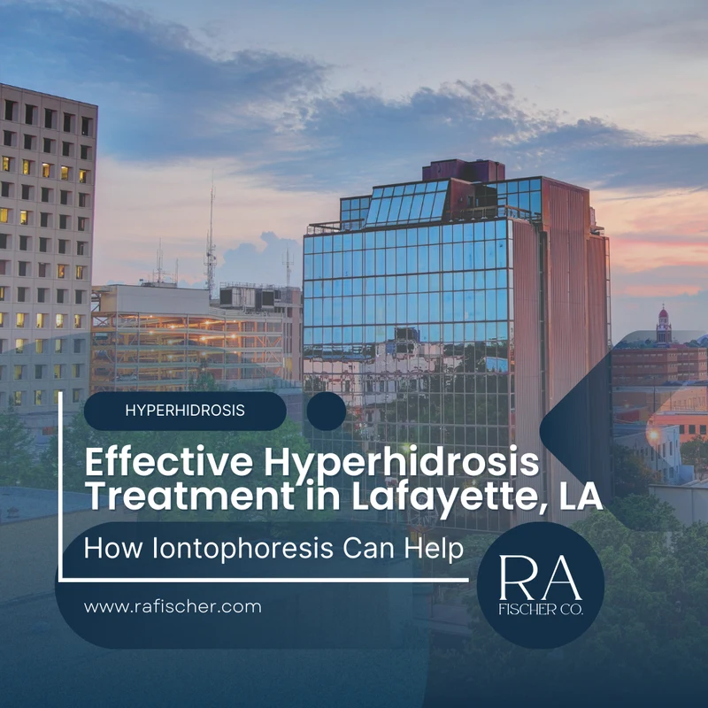 Hyperhidrosis Treatment in Lafayette, LA. Image of The Fischer iontophoresis treatment for effective hyperhidrosis in Lafayette, LA USA. Blog post cover image #1