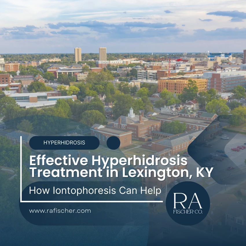 Hyperhidrosis Treatment in Lexington, Kentucky. Image of The Fischer iontophoresis treatment for effective hyperhidrosis in Lexington, Kentucky USA. Blog post cover image #1