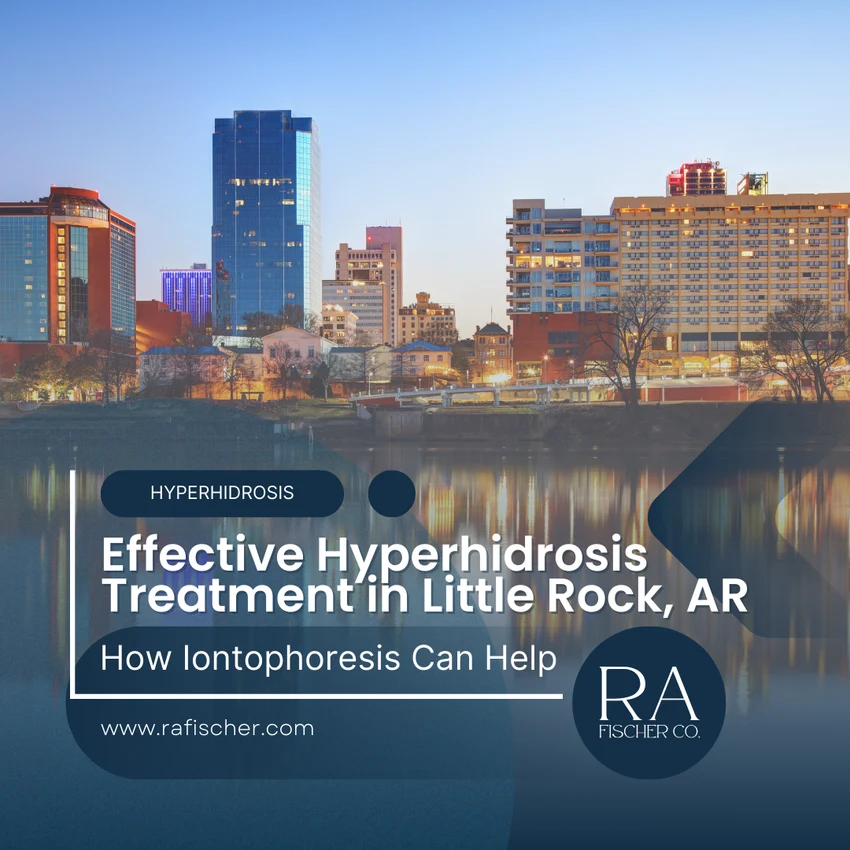 Hyperhidrosis Treatment in Little Rock, AR. Image of The Fischer iontophoresis treatment for effective hyperhidrosis in Little Rock, AR USA. Blog post cover image #1