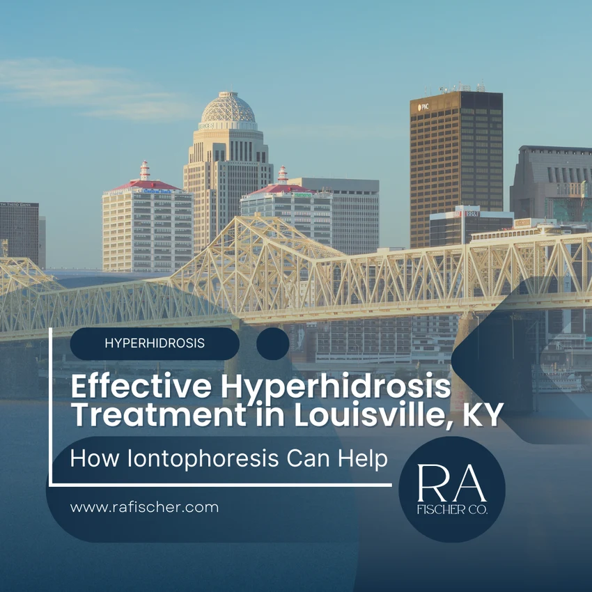 Hyperhidrosis Treatment in Louisville, KY. Image of The Fischer iontophoresis treatment for effective hyperhidrosis in Louisville, KY USA. Blog post cover image #1