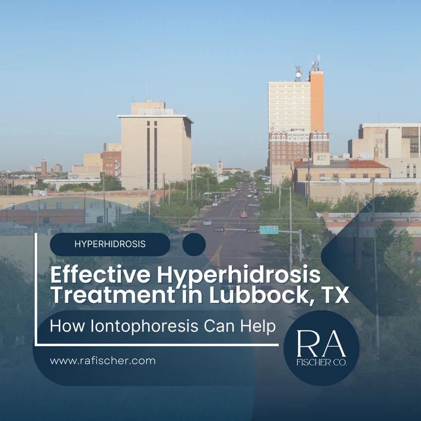 Hyperhidrosis Treatment in Lubbock, TX. Image of The Fischer iontophoresis treatment for effective hyperhidrosis in Lubbock, TX USA. Blog post cover image #1