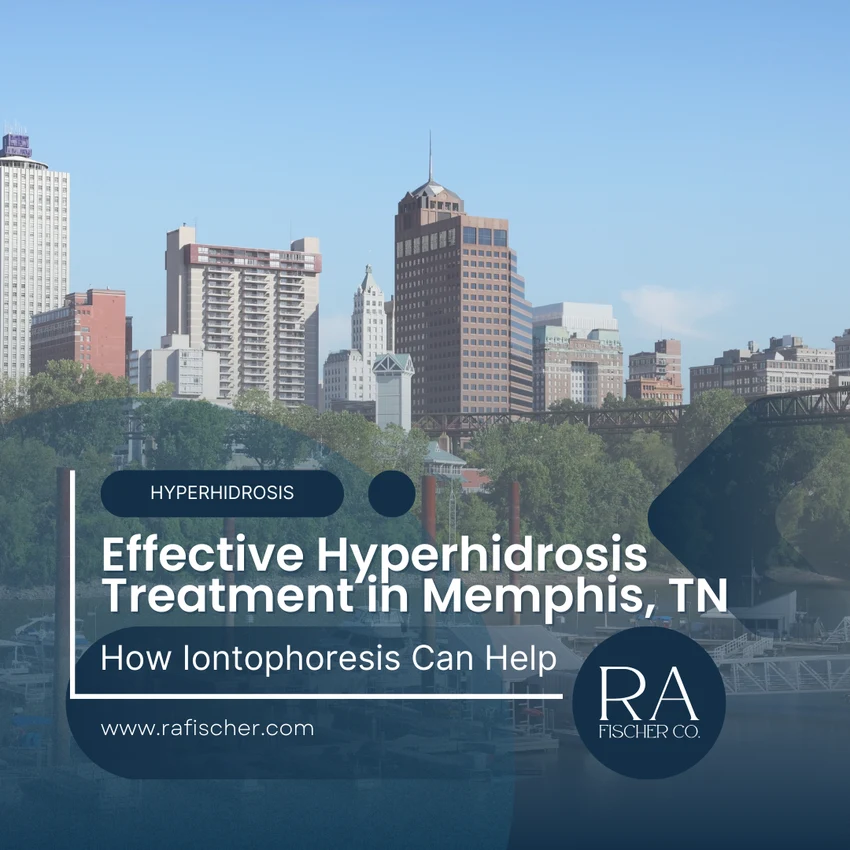 Hyperhidrosis Treatment in Memphis, TN. Image of The Fischer iontophoresis treatment for effective hyperhidrosis in Memphis, TN USA. Blog post cover image #1