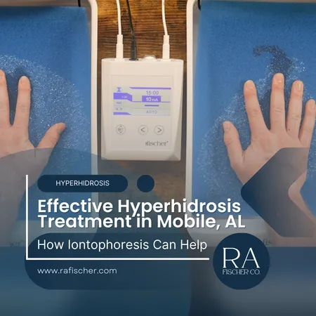 Hyperhidrosis Treatment in Mobile, AL. Image of The Fischer iontophoresis treatment for effective hyperhidrosis in Mobile, AL USA. Blog post cover image #2