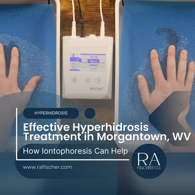 Hyperhidrosis Treatment in Morgantown, WV. Image of The Fischer iontophoresis treatment for effective hyperhidrosis in Morgantown, WV USA. Blog post cover image #2