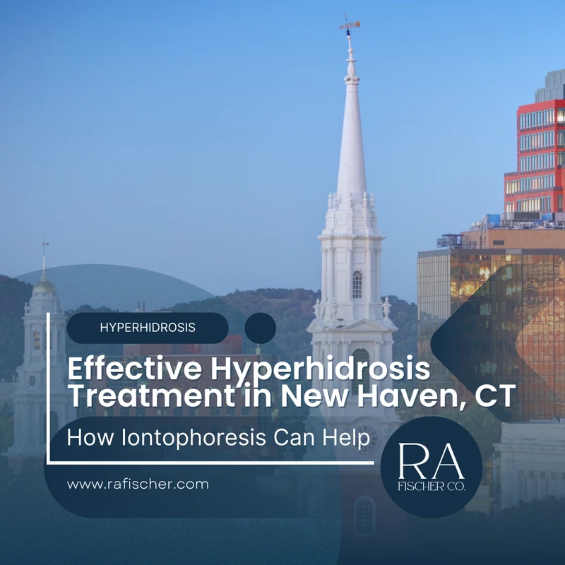 Hyperhidrosis Treatment in New Haven, CT. Image of The Fischer iontophoresis treatment for effective hyperhidrosis in New Haven, CT USA. Blog post cover image #1