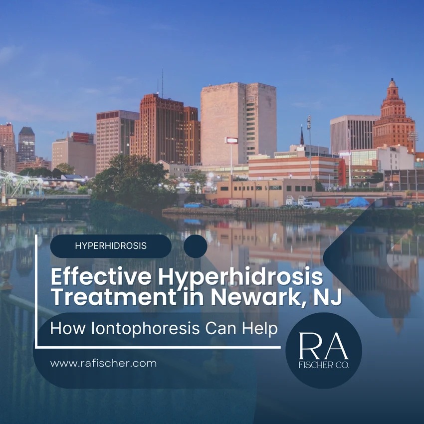 Hyperhidrosis Treatment in Newark, NJ. Image of The Fischer iontophoresis treatment for effective hyperhidrosis in Newark, NJ USA. Blog post cover image #1