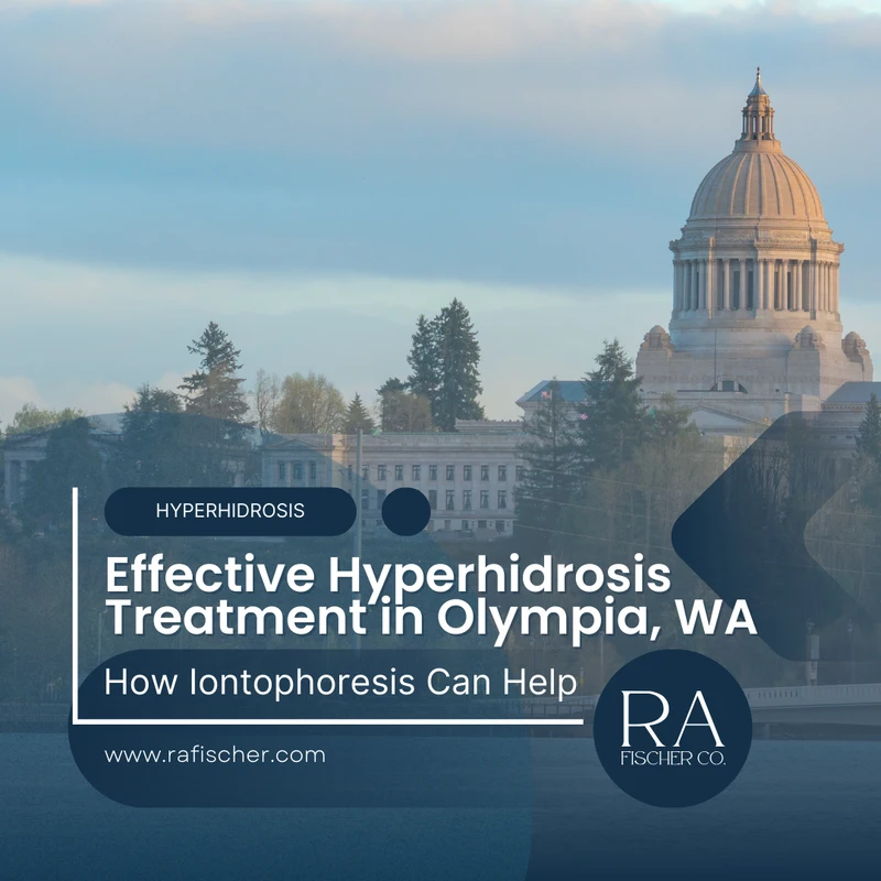 Hyperhidrosis Treatment in Olympia, WA. Image of The Fischer iontophoresis treatment for effective hyperhidrosis in Olympia, WA USA. Blog post cover image #1