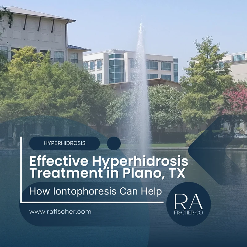 Hyperhidrosis Treatment in Plano, TX. Image of The Fischer iontophoresis treatment for effective hyperhidrosis in Plano, TX USA. Blog post cover image #1