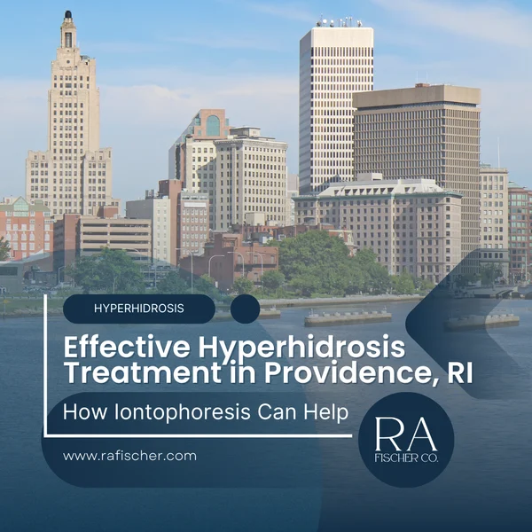 Hyperhidrosis Treatment in Providence, RI. Image of The Fischer iontophoresis treatment for effective hyperhidrosis in Providence, RI USA. Blog post cover image #1