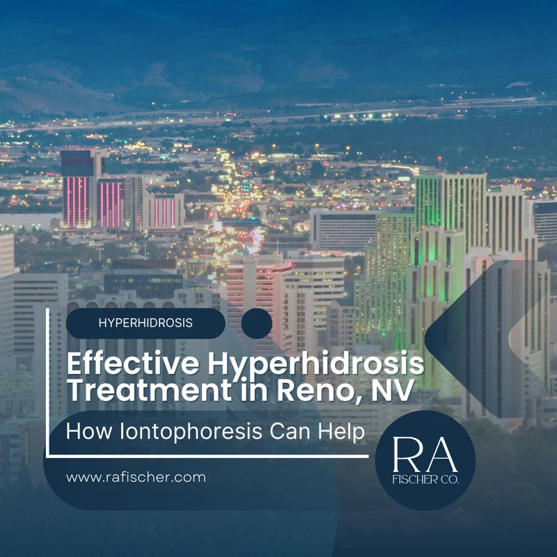 Hyperhidrosis Treatment in Reno, NV. Image of The Fischer iontophoresis treatment for effective hyperhidrosis in Reno, NV USA. Blog post cover image #1