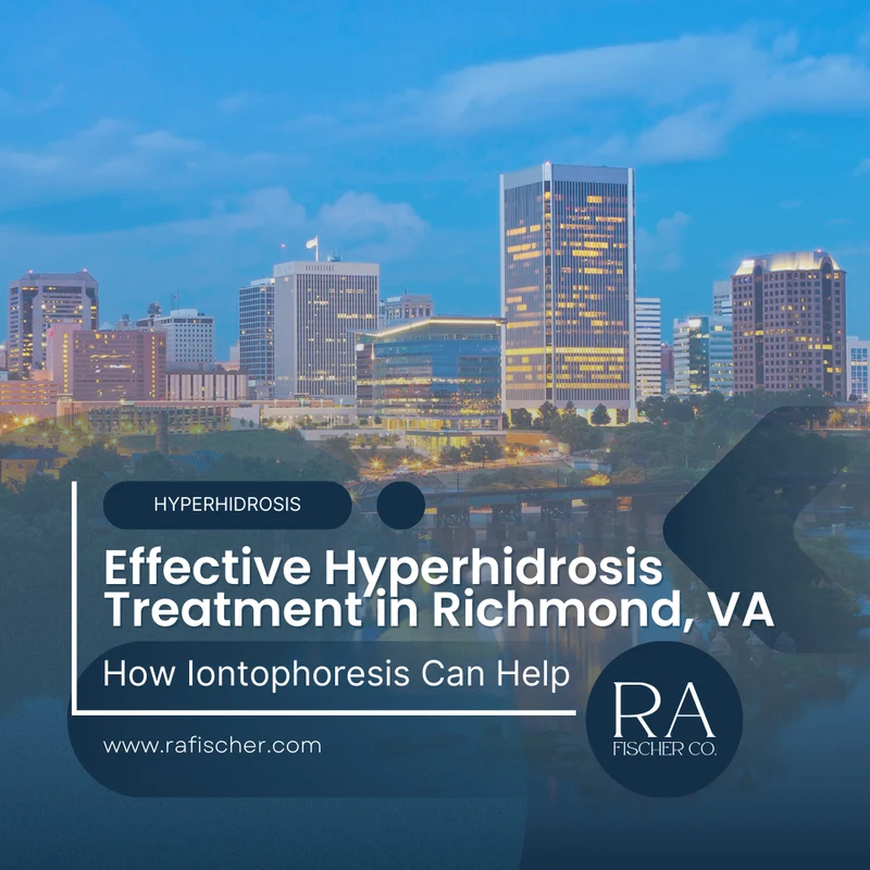 Hyperhidrosis Treatment in Richmond, VA. Image of The Fischer iontophoresis treatment for effective hyperhidrosis in Richmond, VA USA. Blog post cover image #1