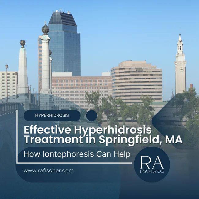 Hyperhidrosis Treatment in Springfield, MA. Image of The Fischer iontophoresis treatment for effective hyperhidrosis in Springfield, MA USA. Blog post cover image #1