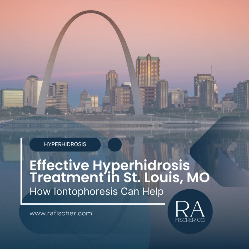 Hyperhidrosis Treatment in St. Louis, MO. Image of The Fischer iontophoresis treatment for effective hyperhidrosis in St. Louis, MO USA. Blog post cover image #1