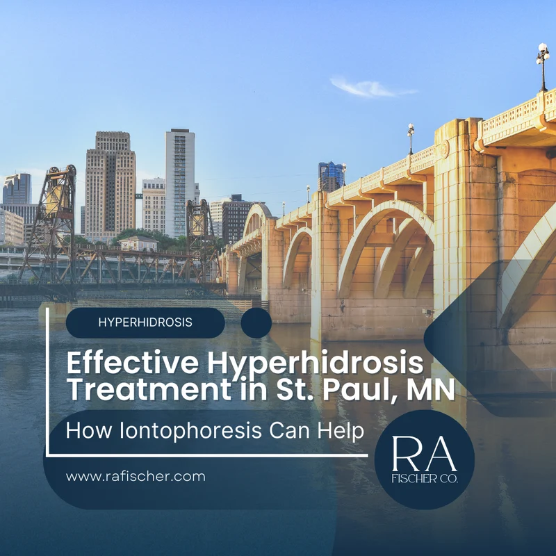 Hyperhidrosis Treatment in Saint Paul, MN. Image of The Fischer iontophoresis treatment for effective hyperhidrosis in Saint Paul, MN USA. Blog post cover image #1