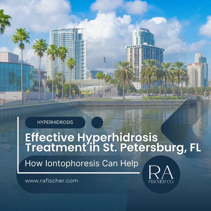 Hyperhidrosis Treatment in St. Petersburg, FL. Image of The Fischer iontophoresis treatment for effective hyperhidrosis in St. Petersburg, FL USA. Blog post cover image #1