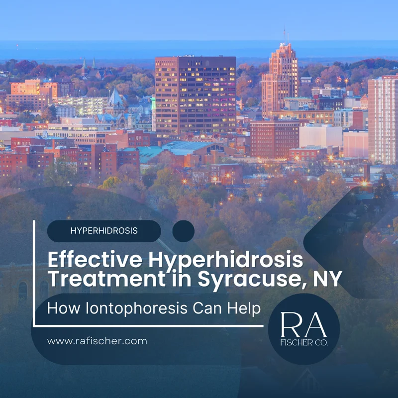 Hyperhidrosis Treatment in Syracuse, NY. Image of The Fischer iontophoresis treatment for effective hyperhidrosis in Syracuse, NY USA. Blog post cover image #1