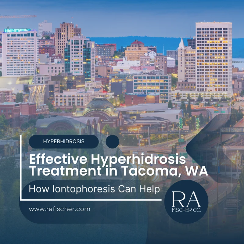 Hyperhidrosis Treatment in Tacoma, WA. Image of The Fischer iontophoresis treatment for effective hyperhidrosis in Tacoma, WA USA. Blog post cover image #1